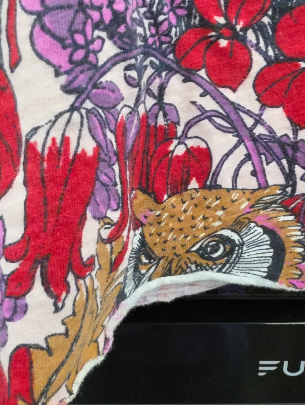 ๐ฆ"OWL WOODLAND MUSHROOM LONG SLEEVE GRAPHIC TEE/CROP TOP BY "ANTHROPOLOGIE"๐ฆ - Picture 11 of 15